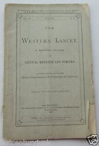 Booklet For The Western Lancet Clinical Medicine Surgery 1877 Original