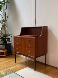 Mid Century Danish Teak Secretary Desk Dresser