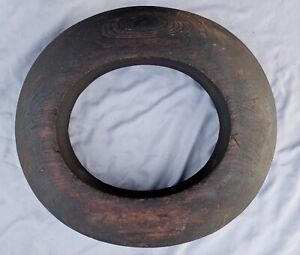 Vintage Antique Millinery Wooden Oval Hat Form Mold Block 7 3 8