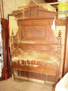 Antique Walnut Victorian 3 Pc Marble Top Bedroom Set Finish The Restoration