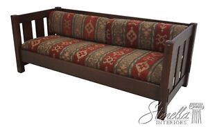 63674ec Stickley Mission Style Eastwood Oak Settee Sofa