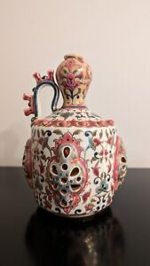 Antique Zsolnay Porcelain Flaskjug