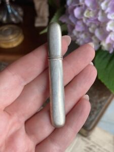 Antique Silver 800 Sewing Needle Case Holder Made In Italy Rare Collectables