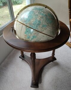 Crams 15 Inch Fully Rotating Imperial World Globe With 25 X27 Maplewood Stand