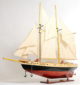 Schooner Bluenose Ii Wooden Sailing Ship Model 47 Sailboat Fully Assembled New