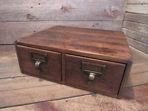 Vintage Industrial Office 2 Drawer Wood File Cabinet Beautiful 