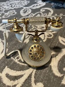 Vtg 1950s Mid Century Hollywood Regency Glam Phone