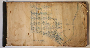 C 1948 Plat Map Book Long Beach California Lg 18x34 Real Estate Lots