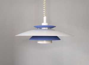 Vintage Blue And White Ceiling Light Kitchen Lamp Danish Design Scandinavian