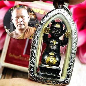 Guman Lukthep Boy Ash Money Wealth Rich Lucky Somchay Be2555 Thai Amulet 16685