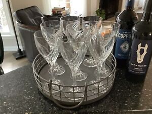 Vintage Set Of 8 Lenox Crystal Debut Wine Glasses Collectible Stemware Clear C