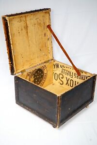 Antique Wood Box Crate Proctor Gamble Lenox Soap Gorgeous With Wheels 