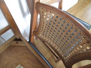 4 Vintage Wood Cane Back Chairs By Liberty Chair Company Inc 120 A Chair 