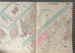 Original 1933 Bratenahl And Cleveland Collinwood Area Map