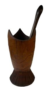Antique Large Wooden Mortar Pestle Mortar Spoon 12 Pestle 10 X 5 Handmade