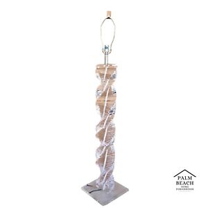 1970 S Karl Springer Style Lucite Stacked Helix Spiral Staircase Floor Lamp