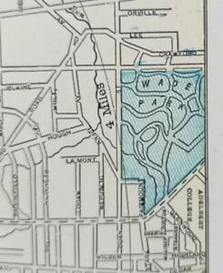 Vintage 1900 Cleveland Ohio Map 14 X11 Old Antique Original Birdtown Wade Park