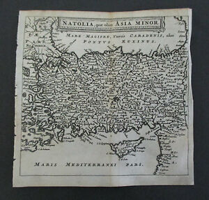 1659 Cluver Map Of Natolia Quae Olim Asia Minor Turkey