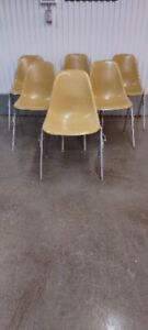 Herman Miller Eames Dss Stackable Fiberglass Chair Set Of 6