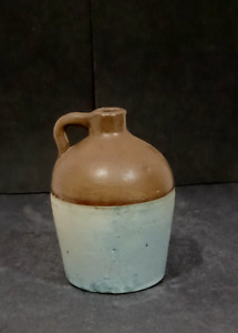 Small 5 1 4 One Pint Diffused Blue Stoneware Jug Red Wing