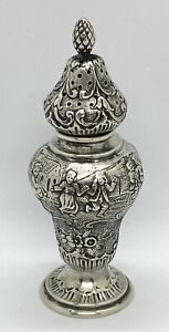 Antique Germany 800 Silver Repousse Muffineer Or Sugar Powder Shaker 52 17g