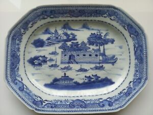 A Chinese Export Porcelain Platter Or Dish Dutch Folly Fort Qianlong 18th C