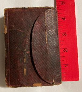 Bible 1874 Dated Message Inside Cover Pocket Size Unique Collectors Antique