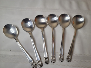 6 Silver Plate Soup Spoons 1847 Rogers Bros Eternally Yours