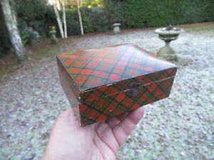 Victorian Tartanware Box Prince Charlie J P Coats Sewing Cotton Catch A F Vgc 