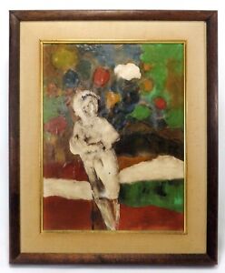 Charles Shanahan American Signed Modern Fig Acrylic On Paper Titled Spring 