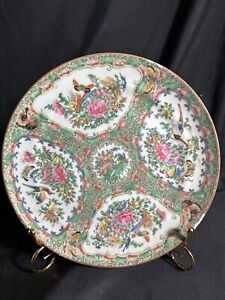 Antique Chinese Famille Rose Canton Porcelain Hand Painted Plate 8 5 Diameter