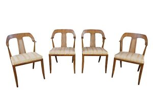 4 Michael Taylor Tomlinson Sophisticate Walnut Dining Chairs Mid Century Modern