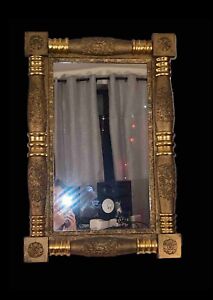 Antique Federal Mirror Gold Gilded Frame Circa 1830 34 By 23 
