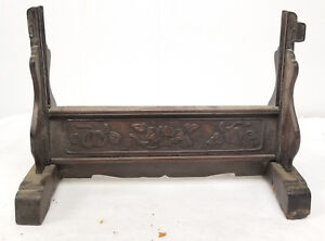 Antique Chinese Carved Hardwood Hongmu Zitan Screen Base Stand