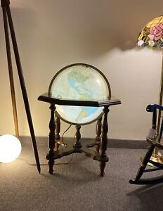 Replogle Mid Century Heirloom Illuminated World Globe 20 Stands 37 X 27 X 27 