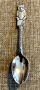 Antique Sterling Silver Teddy Bear Figural Spoon Baby Child Mauser 1907