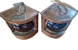 Port And Starboard Copper Signal Lamps