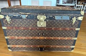 Louis Vuitton Steamer Trunk Large Antique Monogram With 3 Trays