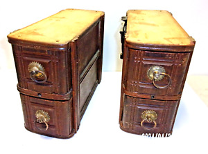 Antique 4 Drawer Sewing Machine Cabinet W Shelf Bracket