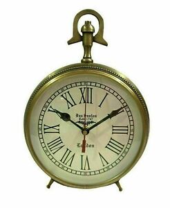Nautical Antique Finish Roman Numerals Table Clock Home Office Desk Clock Lot5
