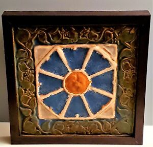 Large California Clay Products Calco Tile With A Sunburst