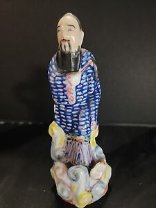 Antique Chinese Famille Rose Porcelain Immortal Figurine G3102
