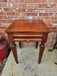 Antique Cherry End Table Plant Fern Stand Night Stand 1 Drawer Ornate