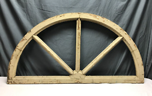 Antique Large 4 Lite Arch Top Half Round Window Sash 29 X 55 Vtg Old 1913 23b