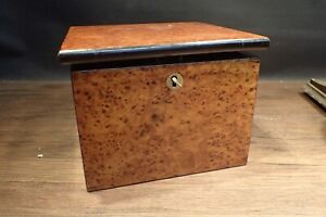 Antique 19th Century Victorian Birdseye Maple Box Approx 8 By 6 Inches