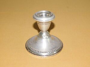 Vintage Silver 3 1 2 High Sterling Weighted Candle Stick Holder