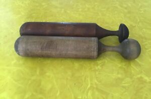 Antique Primitive Wood Mortar Pestle Wooden Kitchen Tool Mashers Apothecary Herb
