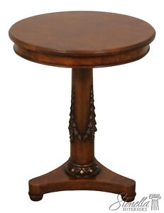 L57529ec Italian Neoclassical Round Pedestal Base Lamp Table