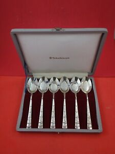 Bamboo By Various Makers Sterling Silver Ice Cream Spoon Set Of 6 950 Silver 6 