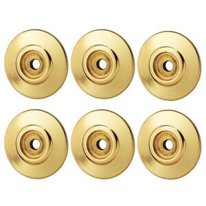 Cabinet Knob Rosette Bright Solid Brass 1 1 4 Pack Of 6 Renovator S Supply